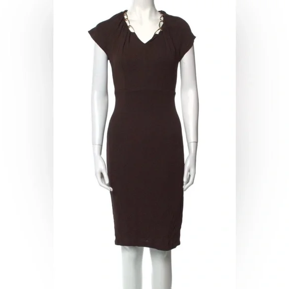 Escada | Dresses | Escada V Neck Knee Length Brown Cocktail Dress Gold Chain Size 36 M Us 6 | Poshmark Escada | Dresses | Escada V Neck Knee Length Brown Cocktail Dress Gold Chain Size 36 M Us 6 | Poshmark